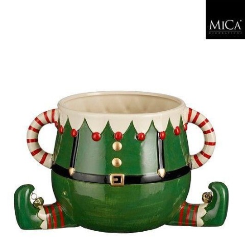 VASO ELFO SEDUTO VERDE H.16.5